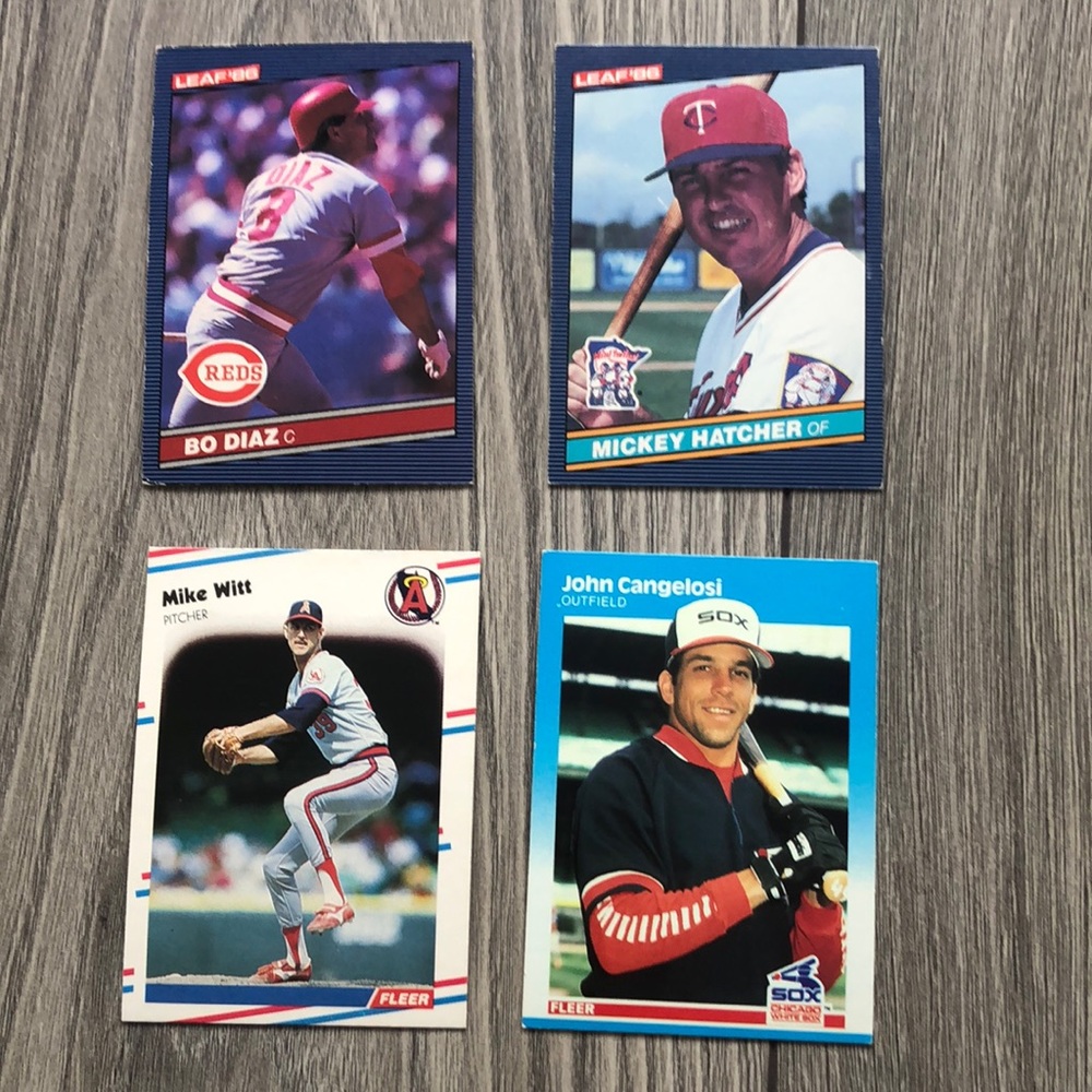 💕4 80s mlb cards